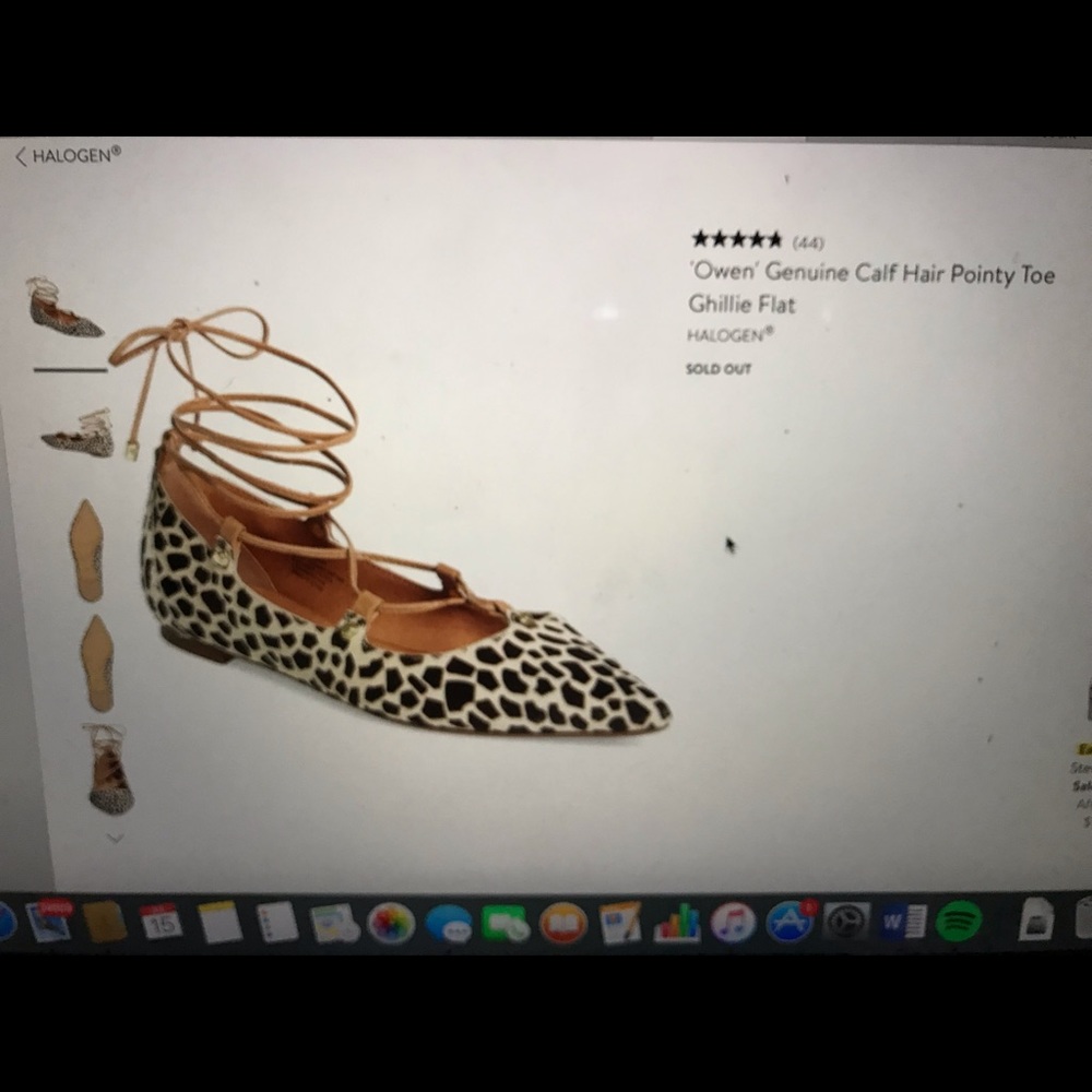 Halogen Owen Genuine Calf Hair Pointy Toe Ghillie